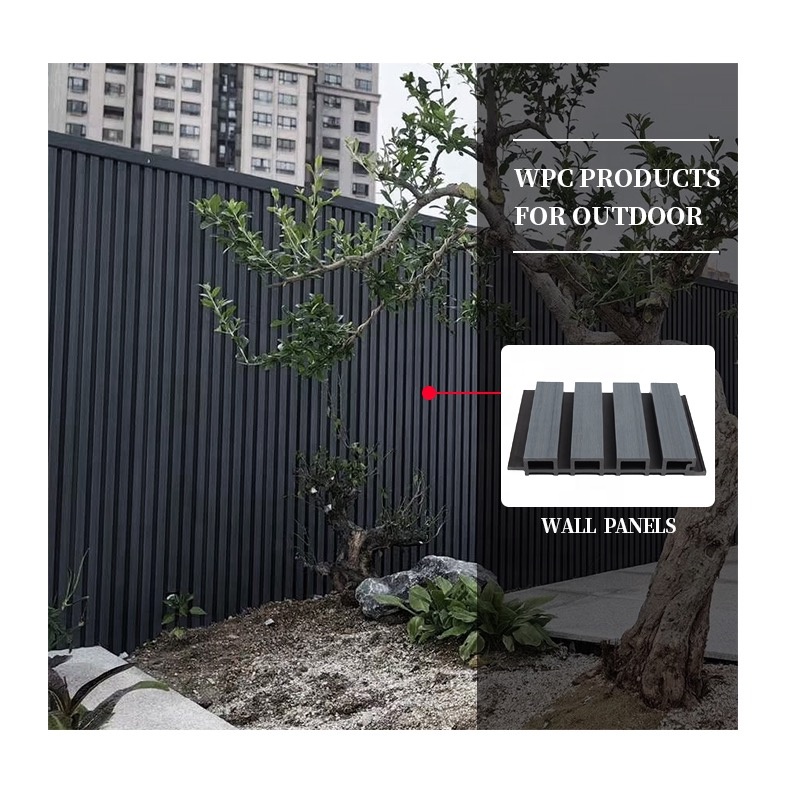 High Quality Exterior Wood Texture Composite Wall Board Cladding WPC Fluted Panel