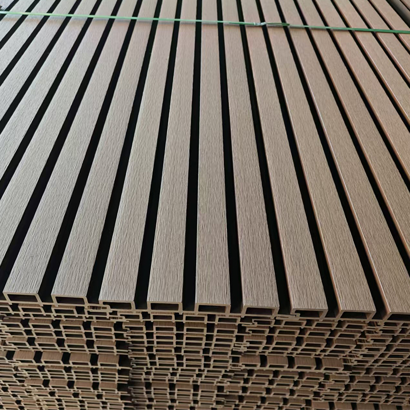 Exterior Wood and Plastic Composite Wall Cladding WPC Decoration Outdoor Co-extrusion Fluted Great Louver Cladding